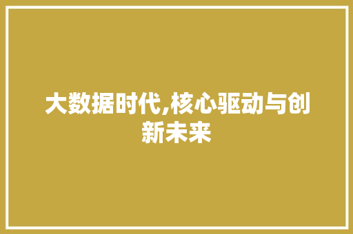 大数据时代,核心驱动与创新未来 百度算法