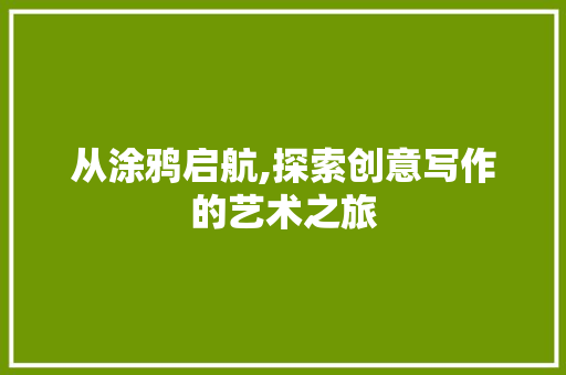 从涂鸦启航,探索创意写作的艺术之旅