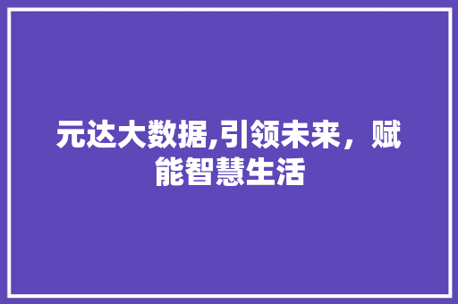 元达大数据,引领未来，赋能智慧生活 搜狗优化