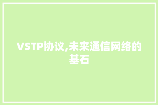 VSTP协议,未来通信网络的基石 seo技术