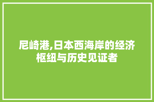 尼崎港,日本西海岸的经济枢纽与历史见证者