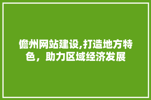 儋州网站建设,打造地方特色，助力区域经济发展