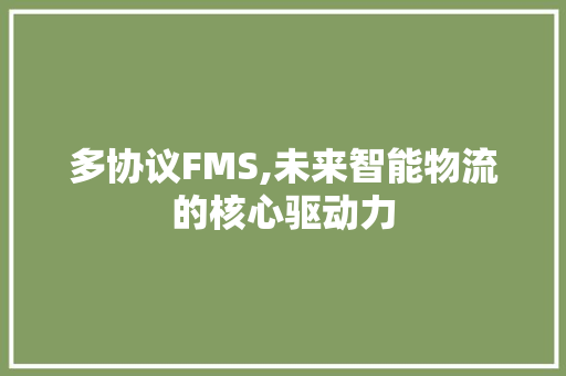 多协议FMS,未来智能物流的核心驱动力