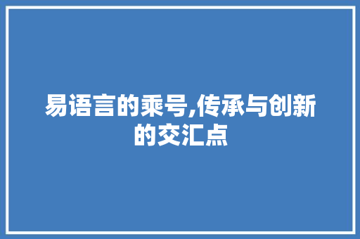 易语言的乘号,传承与创新的交汇点 网站优化