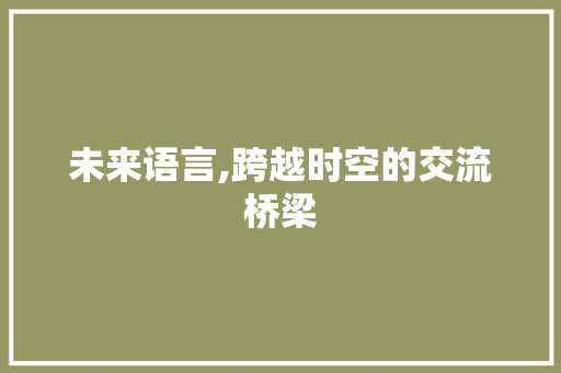 未来语言,跨越时空的交流桥梁 搜狗优化