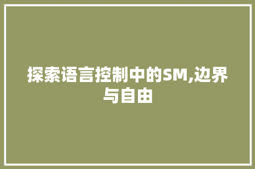 探索语言控制中的SM,边界与自由