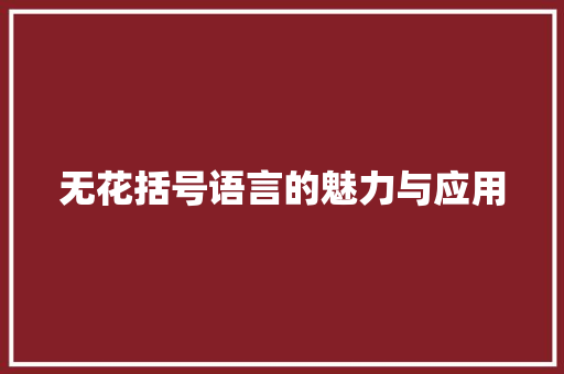 无花括号语言的魅力与应用
