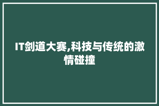 IT剑道大赛,科技与传统的激情碰撞 英文谷歌算法