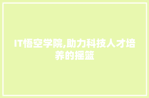 IT悟空学院,助力科技人才培养的摇篮 seo技术 IT悟空学院,助力科技人才培养的摇篮 seo技术