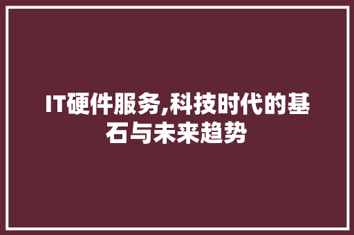 IT硬件服务,科技时代的基石与未来趋势