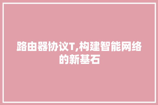 路由器协议T,构建智能网络的新基石