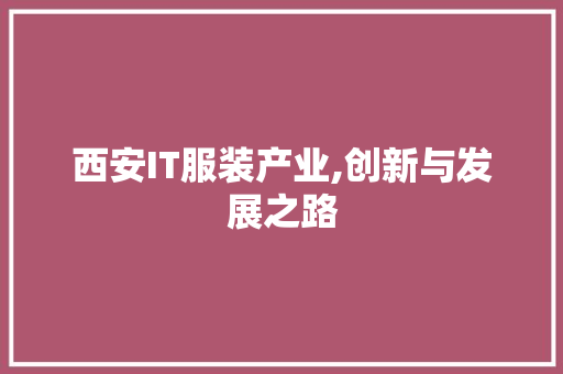 西安IT服装产业,创新与发展之路 英文谷歌算法