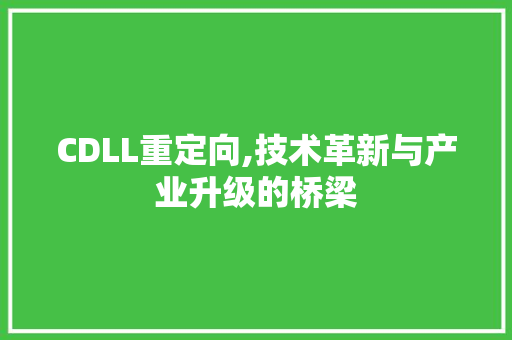 CDLL重定向,技术革新与产业升级的桥梁