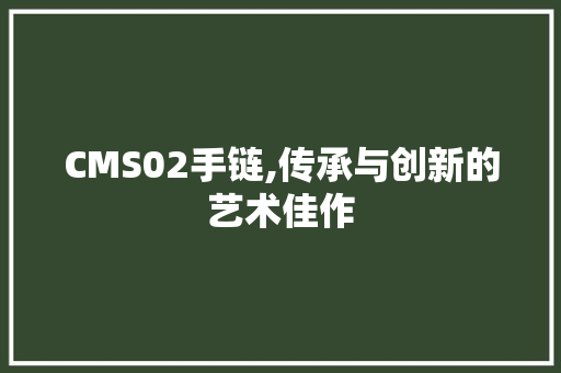 CMS02手链,传承与创新的艺术佳作 360搜优化