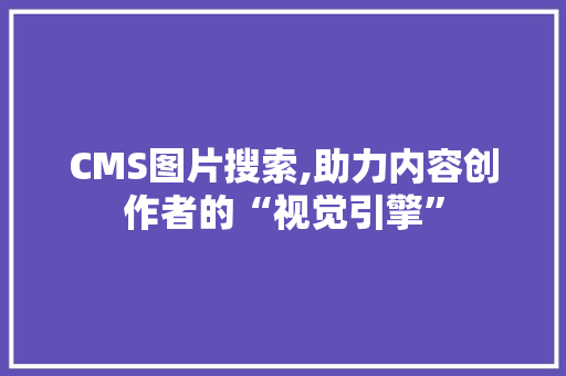 CMS图片搜索,助力内容创作者的“视觉引擎”