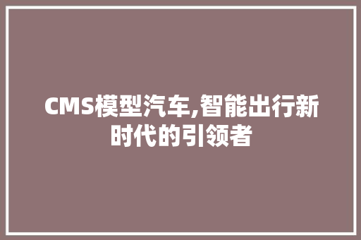 CMS模型汽车,智能出行新时代的引领者 英文谷歌算法