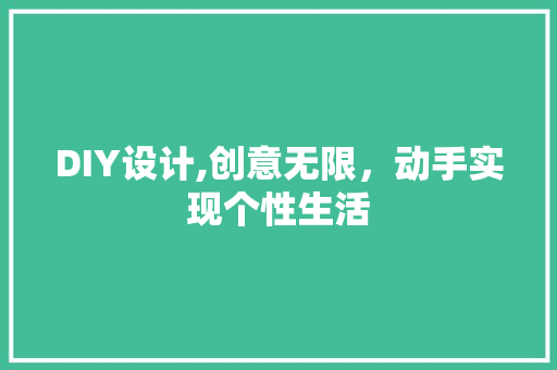 DIY设计,创意无限，动手实现个性生活 英文谷歌算法