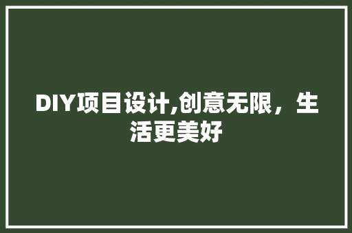 DIY项目设计,创意无限，生活更美好 百度算法