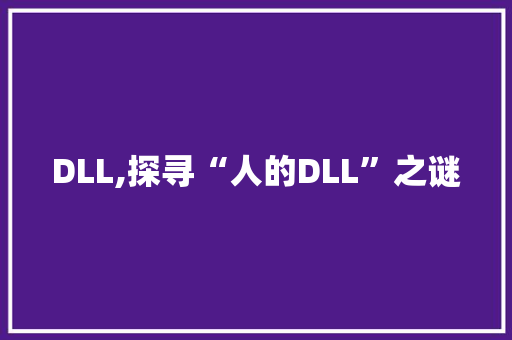 DLL,探寻“人的DLL”之谜