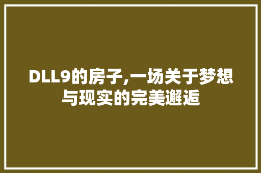 DLL9的房子,一场关于梦想与现实的完美邂逅