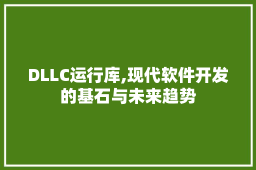 DLLC运行库,现代软件开发的基石与未来趋势