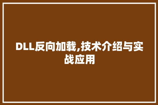 DLL反向加载,技术介绍与实战应用