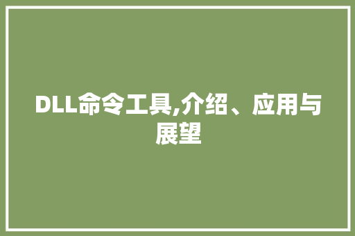 DLL命令工具,介绍、应用与展望 小程序开发