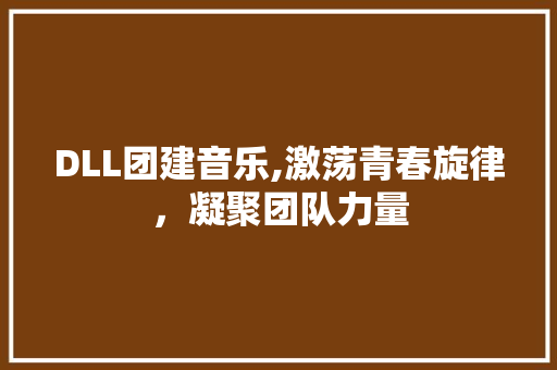 DLL团建音乐,激荡青春旋律，凝聚团队力量 360搜优化