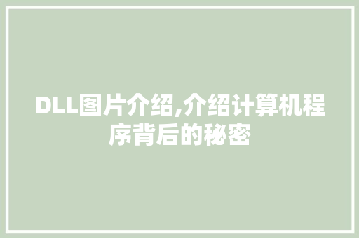 DLL图片介绍,介绍计算机程序背后的秘密