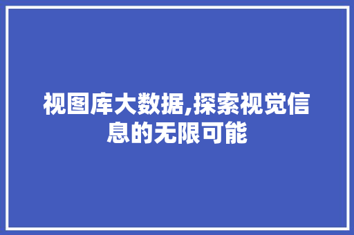 视图库大数据,探索视觉信息的无限可能 360搜优化