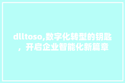 dlltoso,数字化转型的钥匙，开启企业智能化新篇章