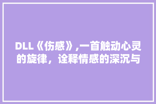 DLL《伤感》,一首触动心灵的旋律，诠释情感的深沉与复杂 360搜优化