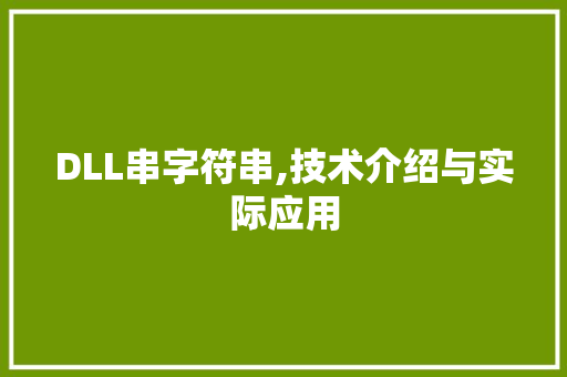 DLL串字符串,技术介绍与实际应用 百度算法