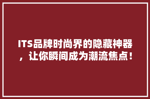 ITS品牌时尚界的隐藏神器，让你瞬间成为潮流焦点！