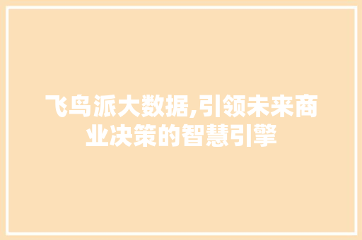 飞鸟派大数据,引领未来商业决策的智慧引擎 网站优化