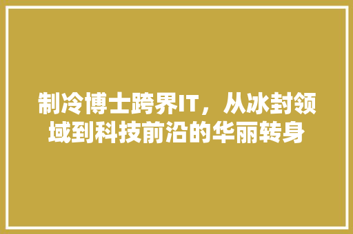 制冷博士跨界IT，从冰封领域到科技前沿的华丽转身
