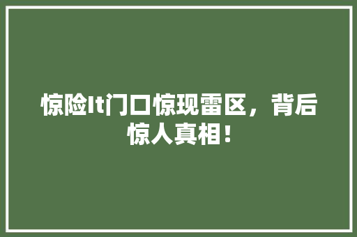 惊险It门口惊现雷区，背后惊人真相！ 百度算法