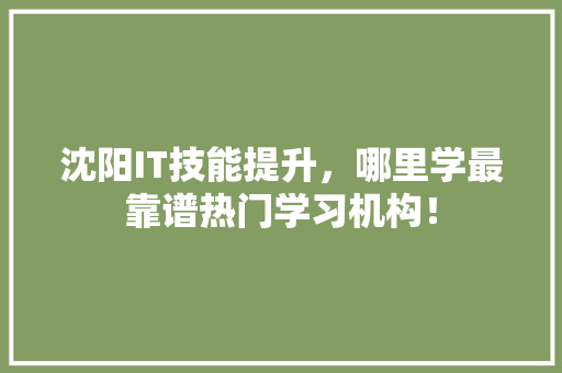 沈阳IT技能提升,哪里学最靠谱热门学习机构! 360搜优化 沈阳IT技能提升,哪里学最靠谱热门学习机构! 360搜优化