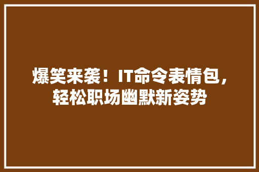 爆笑来袭！IT命令表情包，轻松职场幽默新姿势