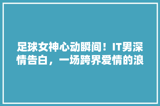 足球女神心动瞬间！IT男深情告白，一场跨界爱情的浪漫上演 英文谷歌算法