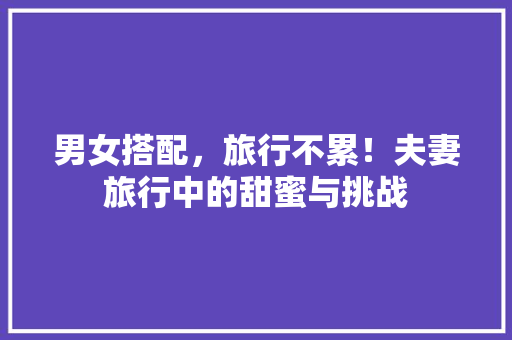 男女搭配，旅行不累！夫妻旅行中的甜蜜与挑战