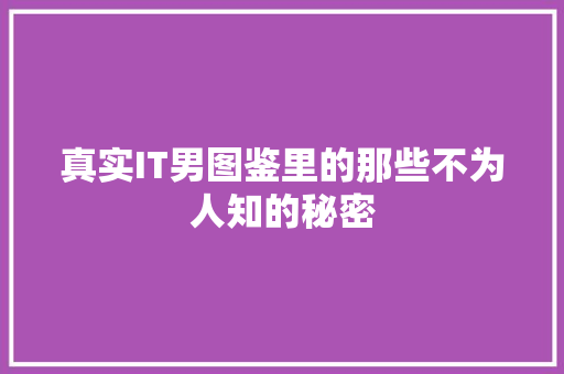 真实IT男图鉴里的那些不为人知的秘密 英文谷歌算法