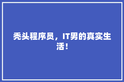 秃头程序员，IT男的真实生活！ 百度算法