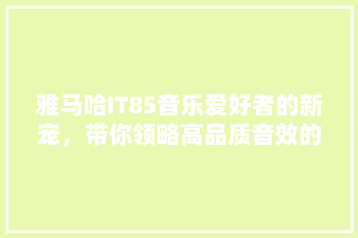 雅马哈IT85音乐爱好者的新宠，带你领略高品质音效的魅力！ 网站优化