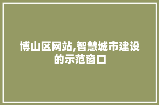 博山区网站,智慧城市建设的示范窗口 博山区网站,智慧城市建设的示范窗口 360搜优化