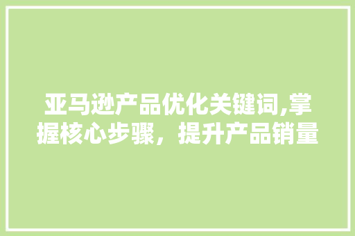 亚马逊产品优化关键词,掌握核心步骤，提升产品销量 英文谷歌算法