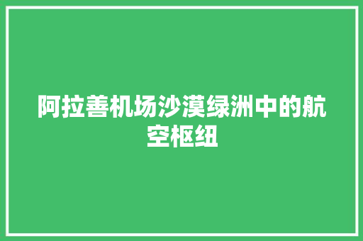 阿拉善机场沙漠绿洲中的航空枢纽 头条优化