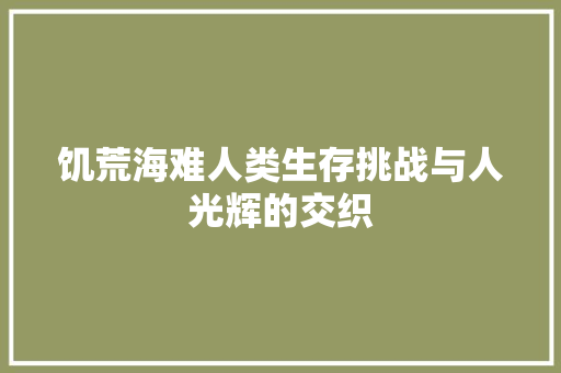 饥荒海难人类生存挑战与人光辉的交织 网站开发