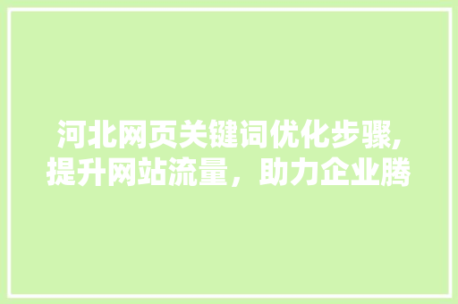 河北网页关键词优化步骤,提升网站流量，助力企业腾飞 网站优化