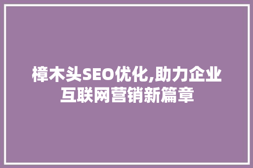 樟木头SEO优化,助力企业互联网营销新篇章 网站优化